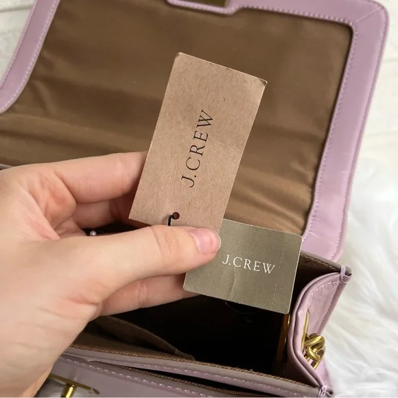 J. Crew Lavender Flap Turnlock Shoulder Bag Satchel - Picture 11 of 11